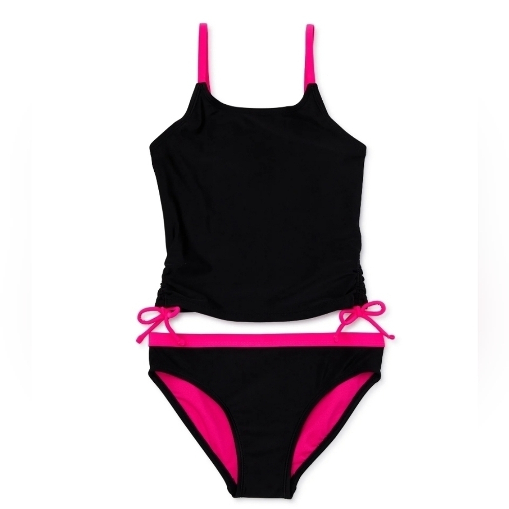 Girl's Wonder Nation Multi-color Block Tankini 2-Piece Size XS (4-5) Bathing sui